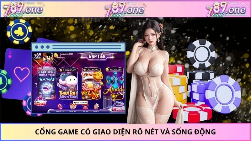 Cổng game có giao diện rõ nét và sống động
