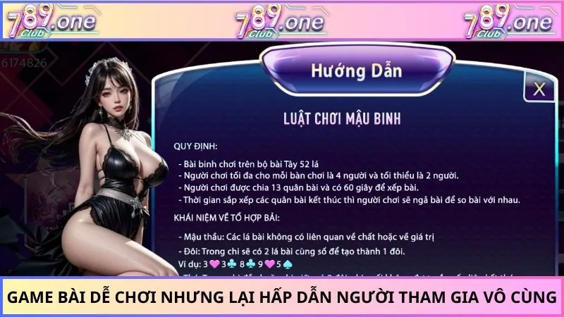 Game bài dễ chơi nhưng lại hấp dẫn người tham gia vô cùng