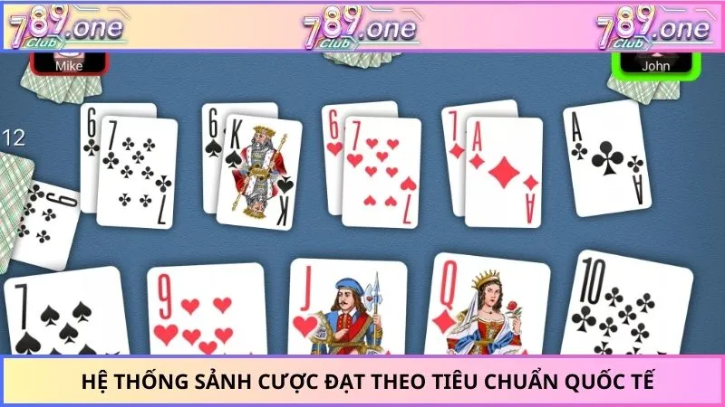 Hệ thống sảnh cược đạt theo tiêu chuẩn quốc tế