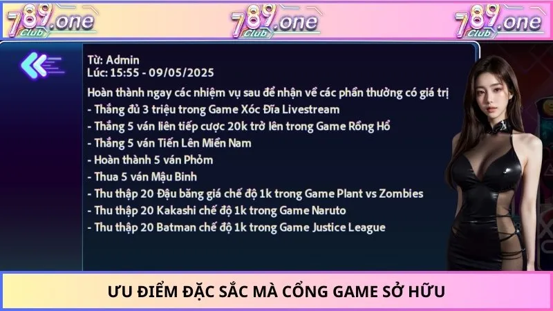 Ưu điểm đặc sắc mà cổng game sở hữu